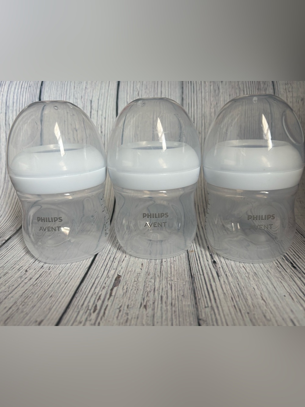 Philips Avent Clear Baby Bottles with White Caps - Set of 3